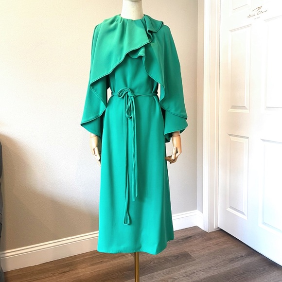 VALENTINO Belted Silk Dress It 38 - Picture 3 of 12